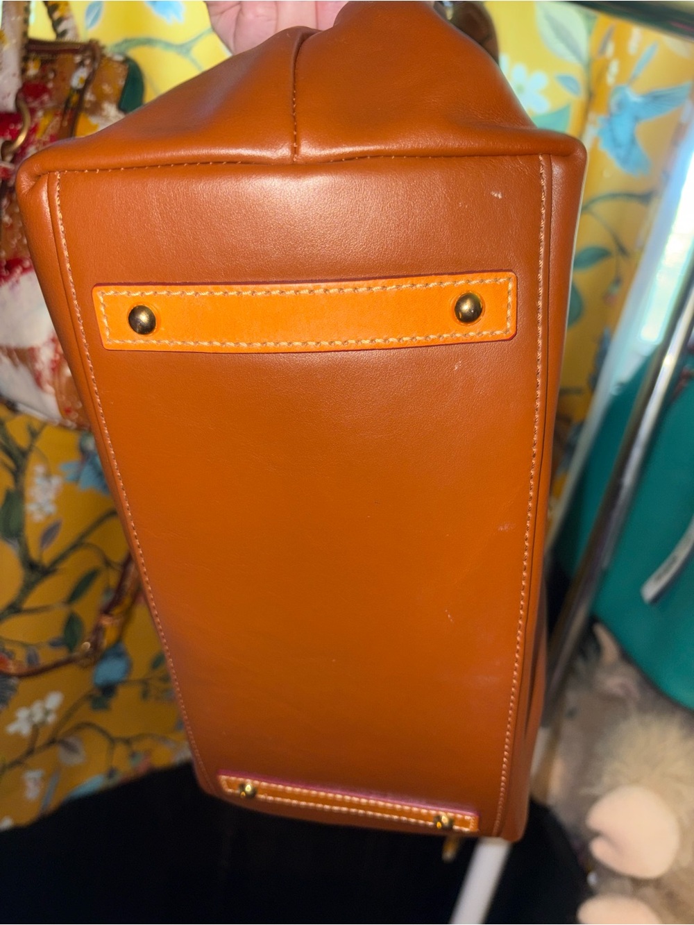 Dooney & Bourke Brown Leather Shoulder Bag - Picture 3 of 5
